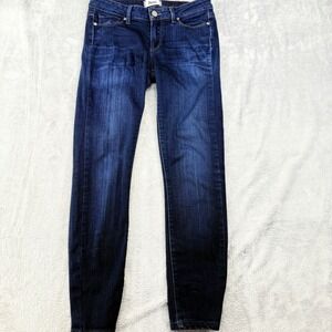 Paige Skyline Skinny Jeans Women size 27 Blue Denim Low Rise Stretch lightweight